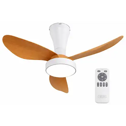 Ventilateur de plafond avec éclairage - DUPI PRO AIR, 6 vitesses, Blanc / Haya