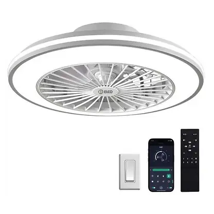 Ventilateur de plafond - ELCO PV-49C, 6 vitesses, Blanc