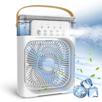 Ventilateur portable - KLACK VENTILADORVAPOR_BLANCO, 10 W, 3 vitesses, Blanc