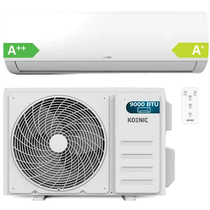 Climatiseur split 1x1 - KOENIC KAC 9025, 2250 fg/h, Inverter, Minuterie, Fonction ECO, Blanc