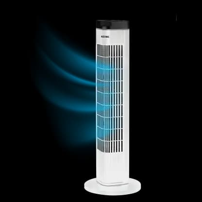 Ventilateur colonne - Koenic KTF 725026 ES Tower fan, 50 W, 3 vitesses, 3 modes, Oscilación y Minuterie 1–8 h , Blanc