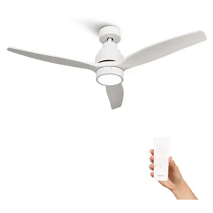 Ventilateur de plafond - MELLERWARE Brizy! Bright, 40 W, 6 vitesses, Blanc