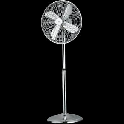 Ventilateur sur pied - ok. OSF 405026 M ES, 50W, 3 vitesses, Hauteur Ajustable, 4 Aspas, Oscilación, Cromado