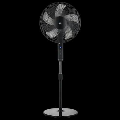 Ventilateur sur pied - ok. OSF 451226 ES, 33W, 12 vitesses, Minuterie 12h, Motor DC Inclinación y Hauteur Ajustable, Noir