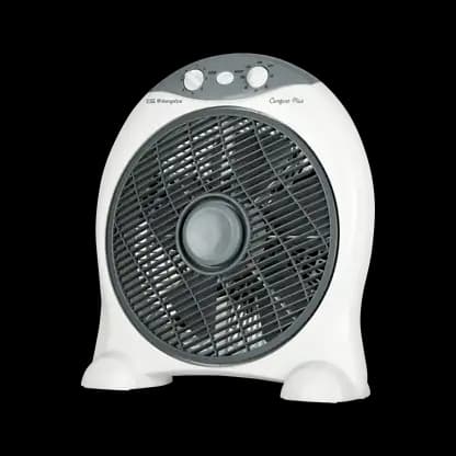 Ventilateur de table - Orbegozo BF1030, Box fan, 30 cm, 6 aspas, Minuterie, Potencia 45W, Blanc