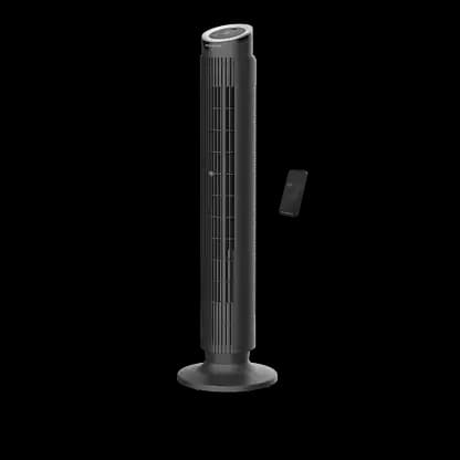 Ventilateur colonne - Rowenta Eole Silence Force, 39 W, 12 vitesses, 2440 m3/h, 20 dB (A), Oscilación automática, Difusor aromático, Noir