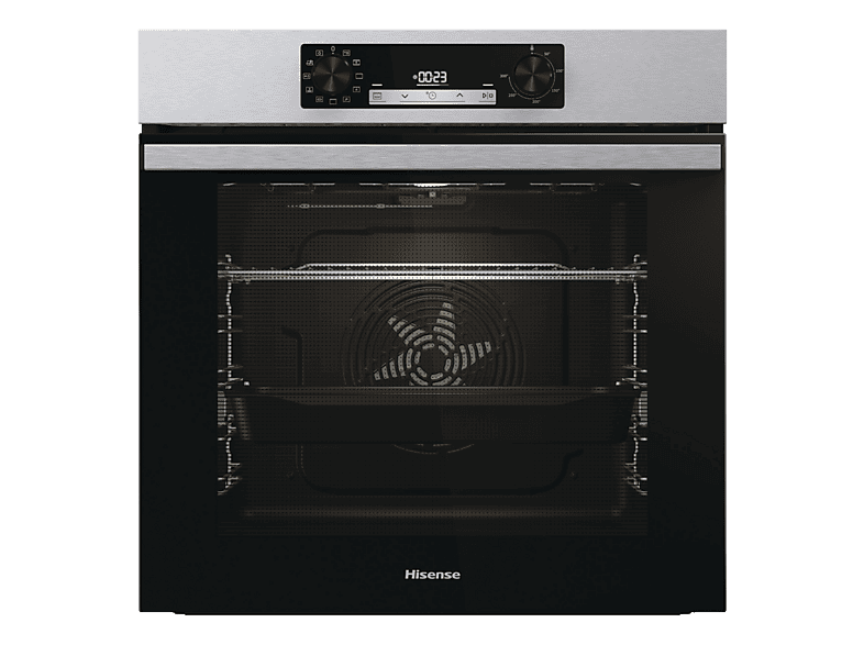 Four - Hisense BI62216AXE2, Multifonction, Hidrolítica, 77 L, Cocción simultanea x 5, Guía telescopica, 59.5 cm, Acier Inox