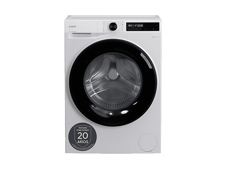 Lave-linge hublot - Candy BR 48SBL6-S, 8 kg, 1400 rpm, 16 programmes, Inverter, Wi-Fi y Bluetooth, Blanc