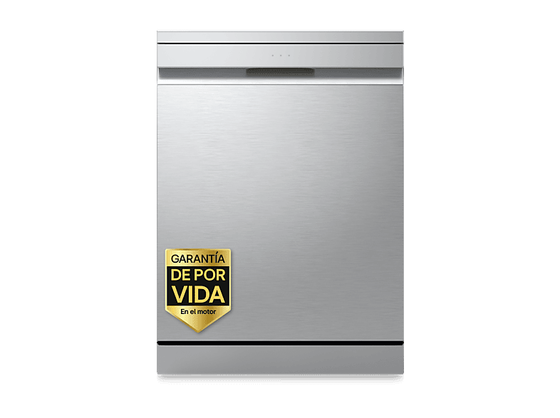 Lave-vaisselle - LG DF375HVS, 14 couverts, 10 programmes, 60 cm, LED táctil, Troisième panier, TrueSteam™, QuadWash™, Inox anti-traces