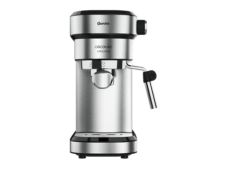 Machine à café expresso - Cecotec Cafelizzia 790 Steel, 1350W, Calentamiento rápido, 20 bar, 1.2 L, 1-2 cafés, Inox
