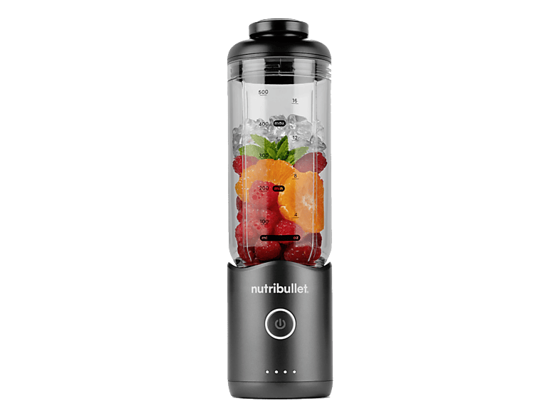 Blender - nutribullet Flex NBP013GM Portable, Batidora personal, Vaso portátil, 7.4 V, 590 ml, Cable USB-C, Metálico