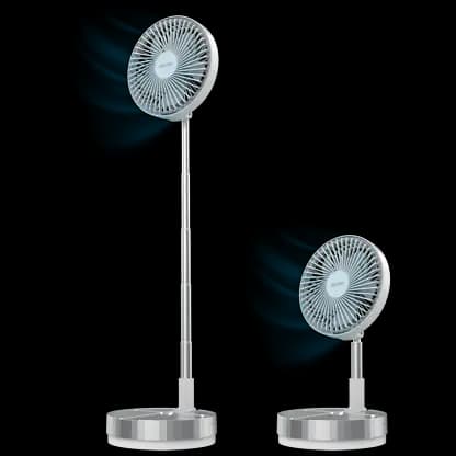 Ventilateur sur pied - Cecotec EnergySilence 800 FoldAir Control, Telescópico, 8", 4 vitesses, Oscilación automática, Télécommande, Argenté