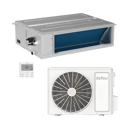 Climatiseur gainable - DAITSU SPLIT ATLAS CONDUCTOS ACD 24K DBS, 6105 fg/h, Fonction Inverter, Gris