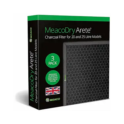 Filtre pour déshumidificateur - Filtro carbón activo Arete 20L/25L Lot 3 uds MEACO, Noir