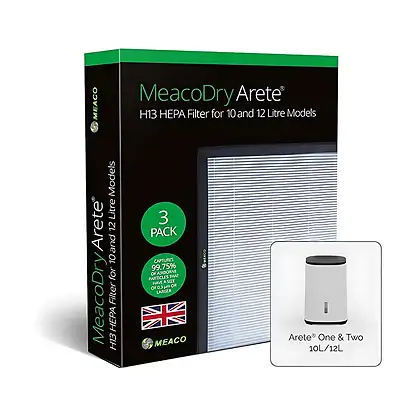 Filtre pour déshumidificateur - Filtro HEPA H13 Lot 3 uds para deshumidificadores 10L/12L MEACO, Gris
