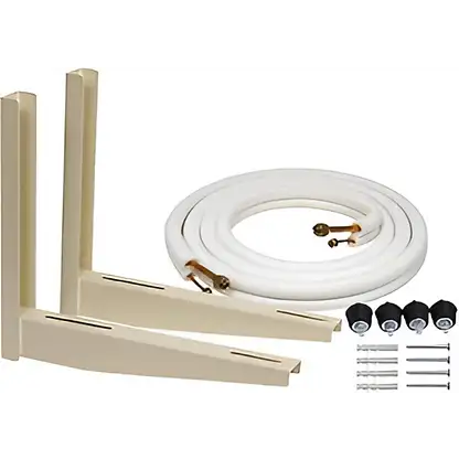 Accessoire pour climatiseur - Kit Instalación Climatiseur | Tubo Cobre 1/4" y 3/8" 3m + Soporte Unidad Exterior 450mm + An RECAMANIA, Blanc