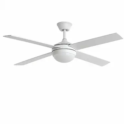 Ventilateur de plafond avec éclairage - LEDKIA Navy Evo, 30 W, 6 vitesses, Blanc