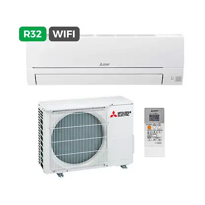 Climatiseur split 1x1 - MITSUBISHI ELECTRIC MSZ-HR25VF, 2150 fg/h, Fonction Inverter, Blanc