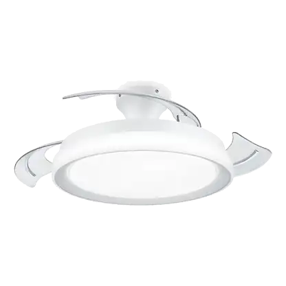 Ventilateur de plafond avec éclairage - Philips Bliss (2026), 28 W, 6 vitesses, Aspas retráctiles, 106 cm, 4500 lúmenes regulables, Télécommande, Blanc