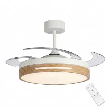 Ventilateur de plafond avec éclairage LED - SELEOK JC-900, 60 W, 6 vitesses, Madera Roble