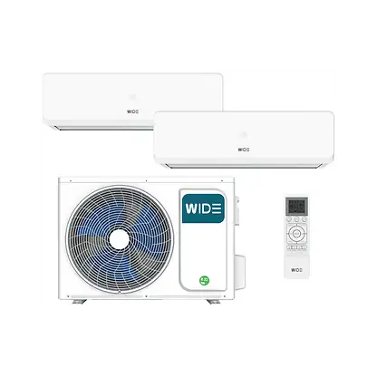Climatiseur split 2x1 - WIDE IULAN 2x1 5 ECO 3010+2100 frigorias con bomba de calor Inverter A+++, Fonction Inverter, white